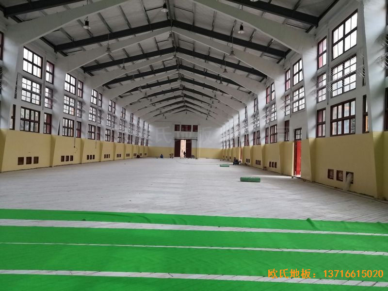 福建中國女排中國隊訓練基地排球場館體育木地板施工案例